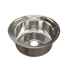 Мойка круг d 51 (0,8) вып 3 1/2 MIXLINE глуб чаши 18см с сифоном