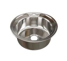 Мойка круг d 51 (0,6) вып 3 1/2 MIXLINE глуб чаши 17см с сифоном