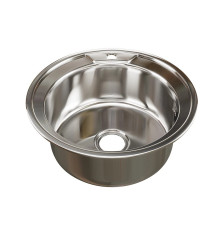 Мойка круг d 51 (0,6) вып 3 1/2 MIXLINE глуб чаши 17см с сифоном