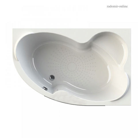 Акриловая ванна Ирма 169х110 (левосторонняя), фронтальная панель, полотенцедержатель, каркас