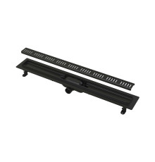 APZ10BLACK- 550M Водоотводящий желоб с порогами для перф.решетки черный-мат