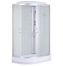 Душевая кабина CS-66120-20R FW 120*80*215  подд 20 см кирпич узор, стекло 4мм (3 места)