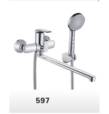 KLG 597 Cмеситель для ванны, длин. изливом